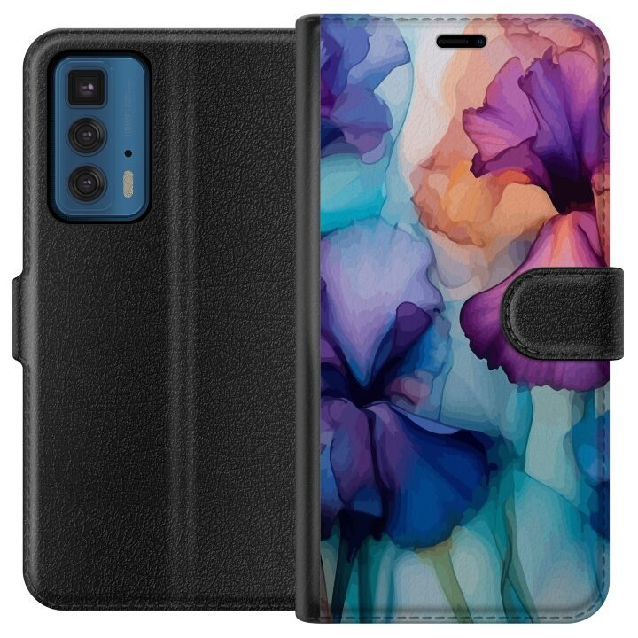 Wallet case for Motorola Edge 20 Pro with Magical flowers design in the group SMARTPHONE & TABLETS / Phone cases / Motorola at TP E-commerce Nordic AB (A54047)