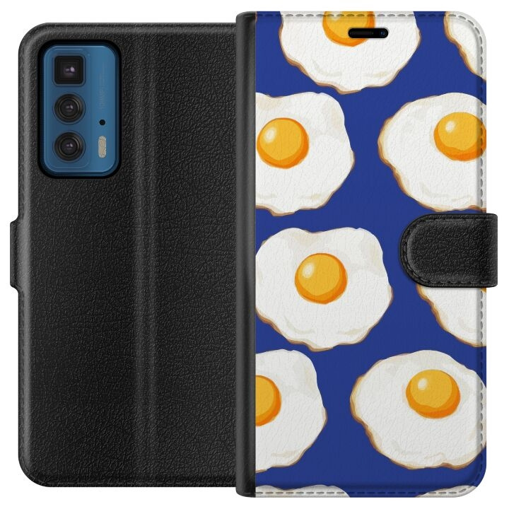 Wallet case for Motorola Edge 20 Pro with Fried eggs design in the group SMARTPHONE & TABLETS / Phone cases / Motorola at TP E-commerce Nordic AB (A54050)