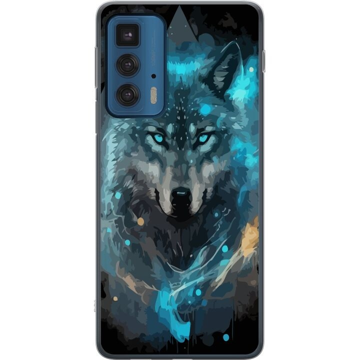 Mobile case for Motorola Edge 20 Pro with Wolf design in the group SMARTPHONE & TABLETS / Phone cases / Motorola at TP E-commerce Nordic AB (A54076)