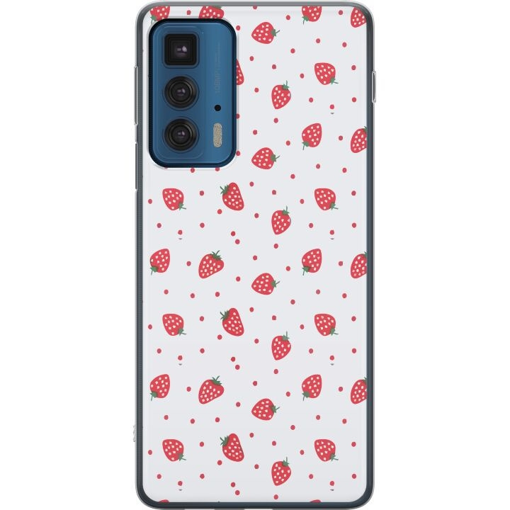 Mobile case for Motorola Edge 20 Pro with Strawberries design in the group SMARTPHONE & TABLETS / Phone cases / Motorola at TP E-commerce Nordic AB (A54088)