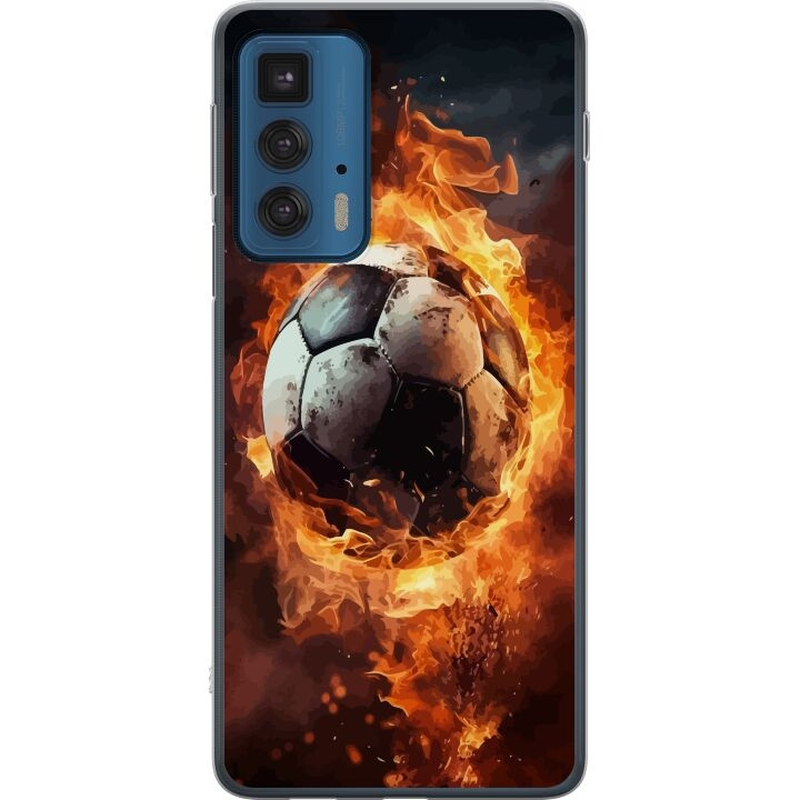 Mobile case for Motorola Edge 20 Pro with Football design in the group SMARTPHONE & TABLETS / Phone cases / Motorola at TP E-commerce Nordic AB (A54092)