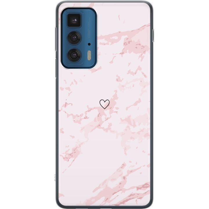 Mobile case for Motorola Edge 20 Pro with Pink Heart design in the group SMARTPHONE & TABLETS / Phone cases / Motorola at TP E-commerce Nordic AB (A54094)