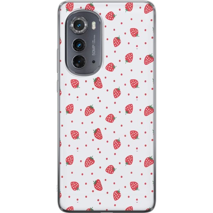 Mobile case for Motorola Edge (2022) with Strawberries design in the group SMARTPHONE & TABLETS / Phone cases / Motorola at TP E-commerce Nordic AB (A54115)