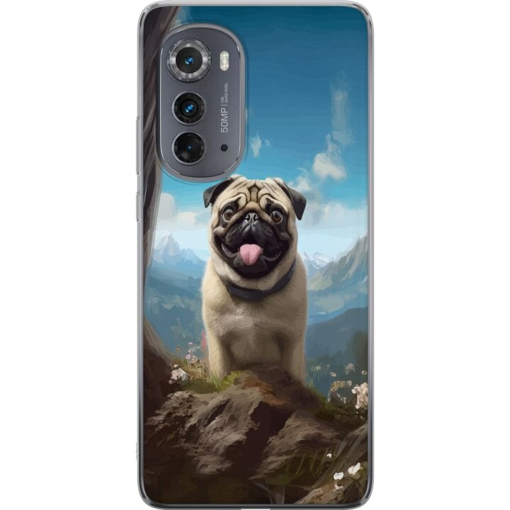 Mobile case for Motorola Edge (2022) with Happy Dog design in the group SMARTPHONE & TABLETS / Phone cases / Motorola at TP E-commerce Nordic AB (A54116)