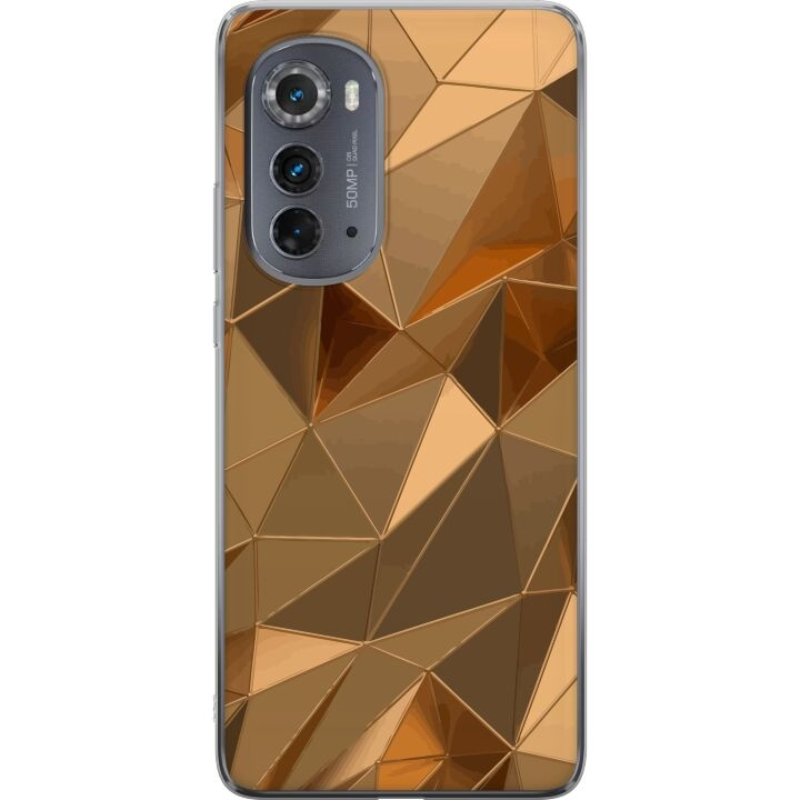 Mobile case for Motorola Edge (2022) with 3D Gold design in the group SMARTPHONE & TABLETS / Phone cases / Motorola at TP E-commerce Nordic AB (A54122)