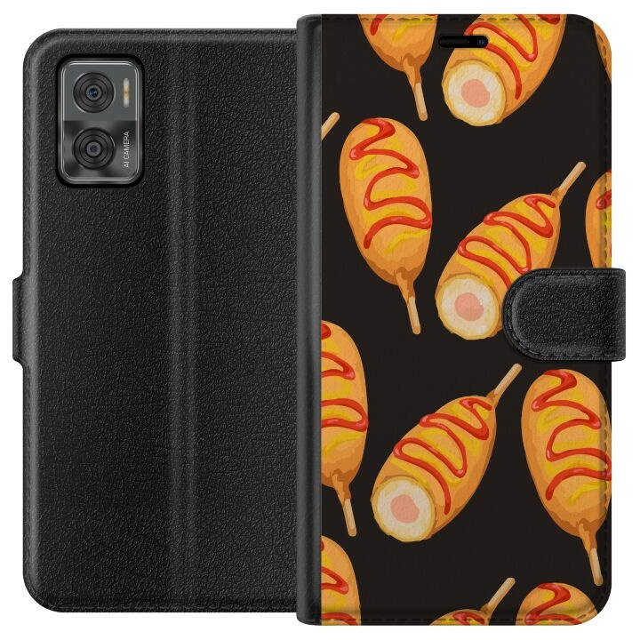 Wallet case for Motorola Moto E22i with Chicken drumstick design in the group SMARTPHONE & TABLETS / Phone cases / Motorola at TP E-commerce Nordic AB (A54134)