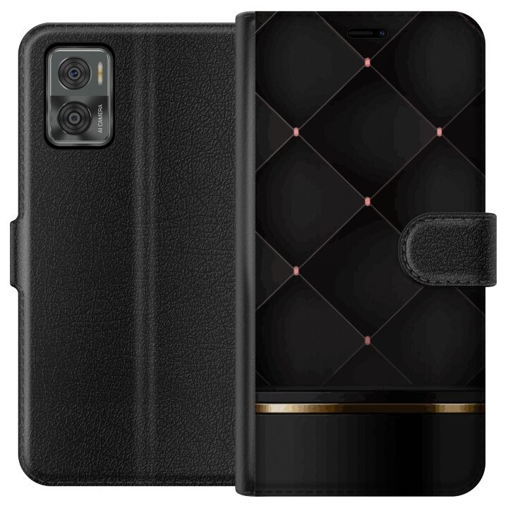 Wallet case for Motorola Moto E22i with Luxury line design in the group SMARTPHONE & TABLETS / Phone cases / Motorola at TP E-commerce Nordic AB (A54140)