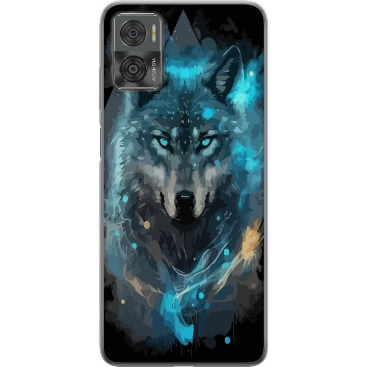 Mobile case for Motorola Moto E22i with Wolf design in the group SMARTPHONE & TABLETS / Phone cases / Motorola at TP E-commerce Nordic AB (A54157)