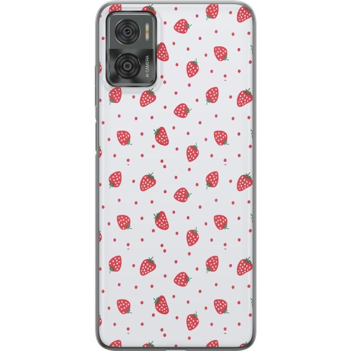 Mobile case for Motorola Moto E22i with Strawberries design in the group SMARTPHONE & TABLETS / Phone cases / Motorola at TP E-commerce Nordic AB (A54169)