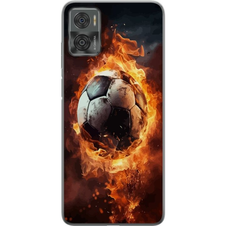 Mobile case for Motorola Moto E22i with Football design in the group SMARTPHONE & TABLETS / Phone cases / Motorola at TP E-commerce Nordic AB (A54173)