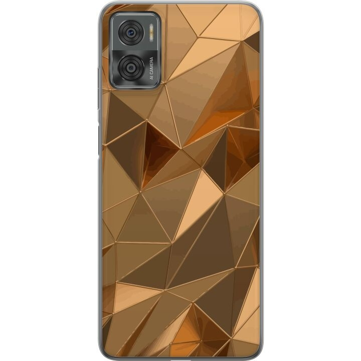 Mobile case for Motorola Moto E22i with 3D Gold design in the group SMARTPHONE & TABLETS / Phone cases / Motorola at TP E-commerce Nordic AB (A54176)