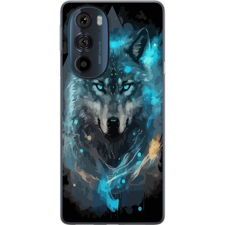 Mobile case for Motorola Edge 30 Pro with Wolf design in the group SMARTPHONE & TABLETS / Phone cases / Motorola at TP E-commerce Nordic AB (A54184)