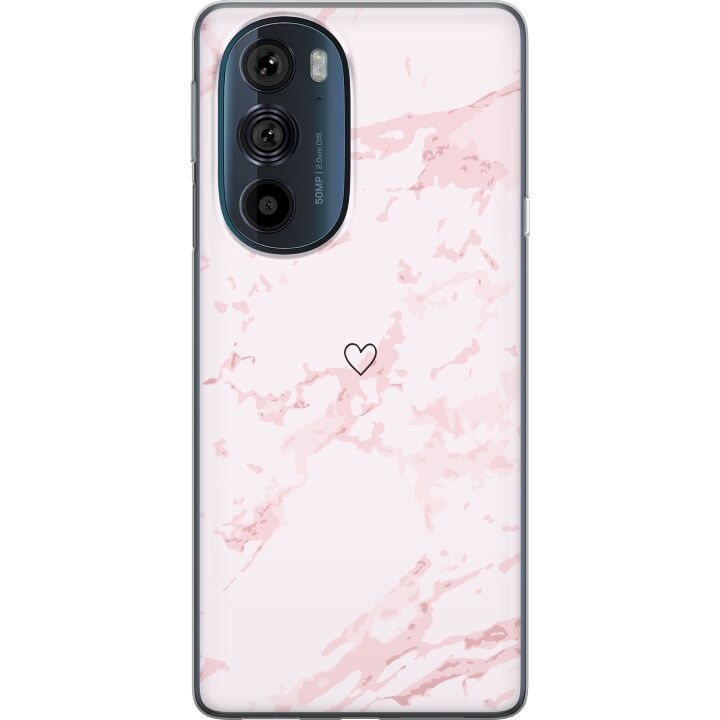 Mobile case for Motorola Edge 30 Pro with Pink Heart design in the group SMARTPHONE & TABLETS / Phone cases / Motorola at TP E-commerce Nordic AB (A54202)