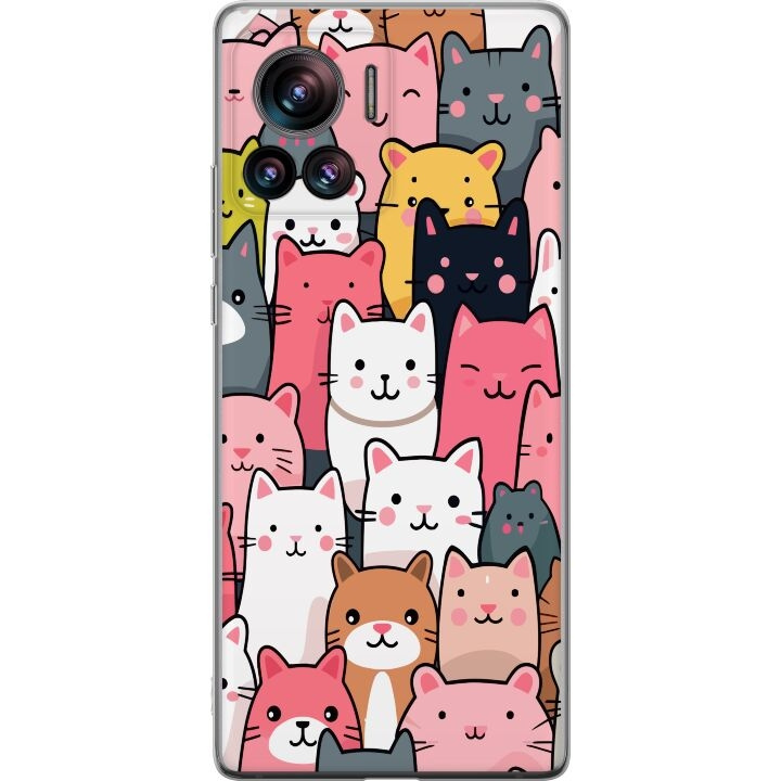 Mobile case for Motorola Edge 30 Ultra with Cat pattern design in the group SMARTPHONE & TABLETS / Phone cases / Motorola at TP E-commerce Nordic AB (A54214)