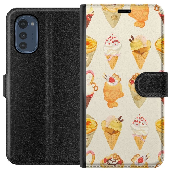 Wallet case for Motorola Moto E32s with Glassy design in the group SMARTPHONE & TABLETS / Phone cases / Motorola at TP E-commerce Nordic AB (A54244)