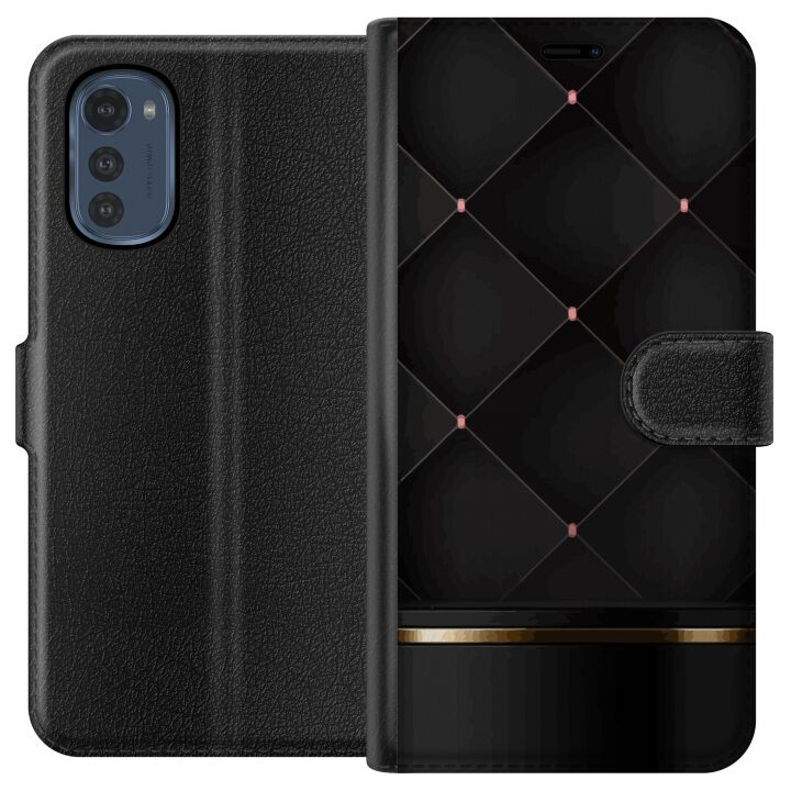 Wallet case for Motorola Moto E32s with Luxury line design in the group SMARTPHONE & TABLETS / Phone cases / Motorola at TP E-commerce Nordic AB (A54248)