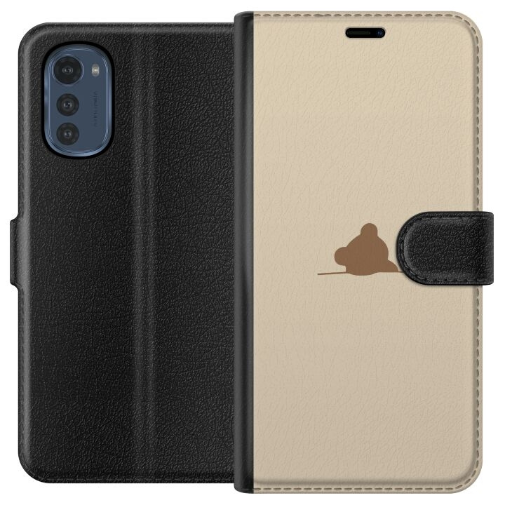 Wallet case for Motorola Moto E32s with Nalle design in the group SMARTPHONE & TABLETS / Phone cases / Motorola at TP E-commerce Nordic AB (A54253)