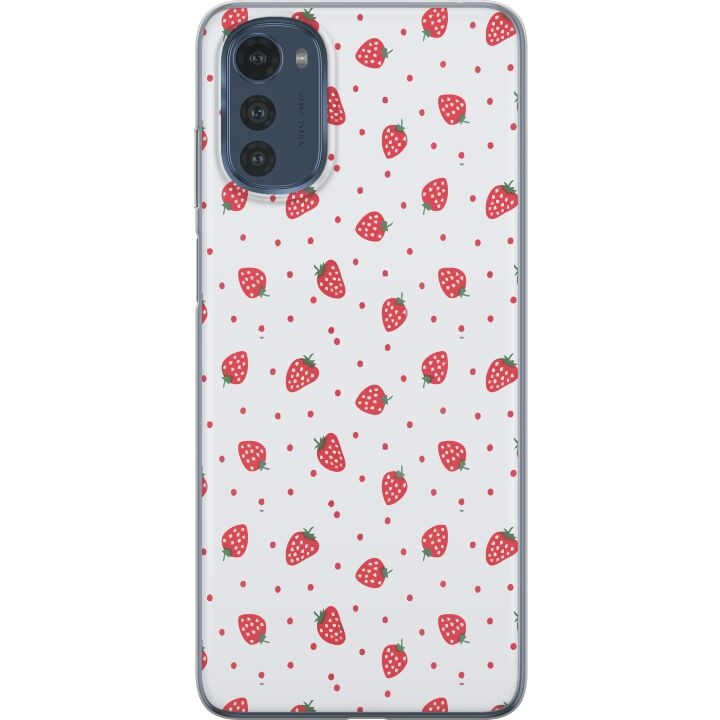 Mobile case for Motorola Moto E32s with Strawberries design in the group SMARTPHONE & TABLETS / Phone cases / Motorola at TP E-commerce Nordic AB (A54277)