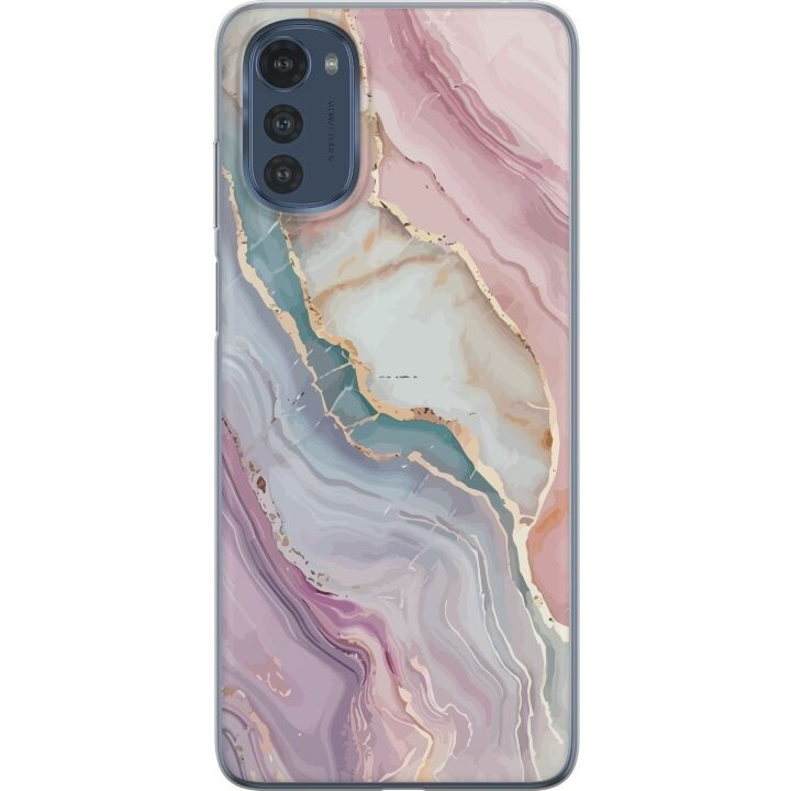 Mobile case for Motorola Moto E32s with Marble design in the group SMARTPHONE & TABLETS / Phone cases / Motorola at TP E-commerce Nordic AB (A54282)