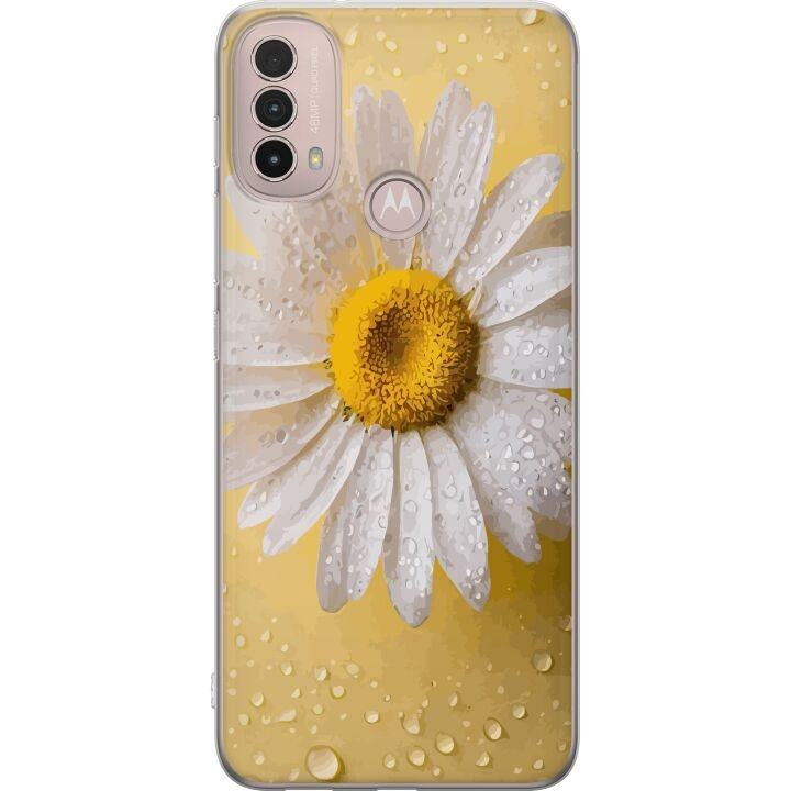 Mobile case for Motorola Moto E40 with Porslinsblomma design in the group SMARTPHONE & TABLETS / Phone cases / Motorola at TP E-commerce Nordic AB (A54287)