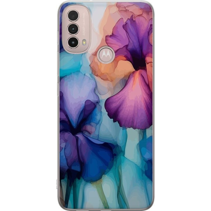 Mobile case for Motorola Moto E40 with Magical flowers design in the group SMARTPHONE & TABLETS / Phone cases / Motorola at TP E-commerce Nordic AB (A54290)