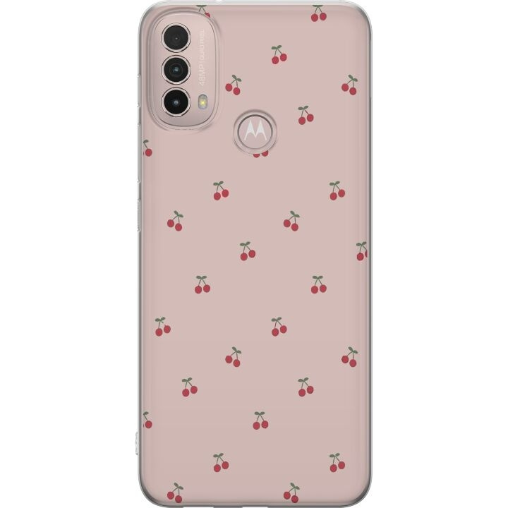 Mobile case for Motorola Moto E40 with Cherry design in the group SMARTPHONE & TABLETS / Phone cases / Motorola at TP E-commerce Nordic AB (A54294)