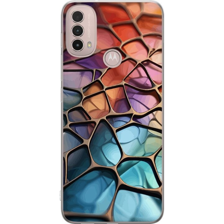 Mobile case for Motorola Moto E40 with Metallic pattern design in the group SMARTPHONE & TABLETS / Phone cases / Motorola at TP E-commerce Nordic AB (A54297)