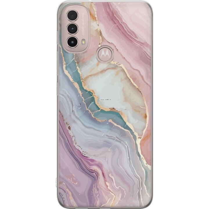 Mobile case for Motorola Moto E40 with Marble design in the group SMARTPHONE & TABLETS / Phone cases / Motorola at TP E-commerce Nordic AB (A54309)