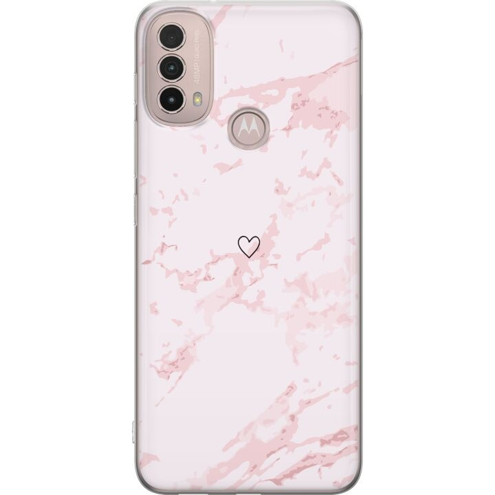 Mobile case for Motorola Moto E40 with Pink Heart design in the group SMARTPHONE & TABLETS / Phone cases / Motorola at TP E-commerce Nordic AB (A54310)