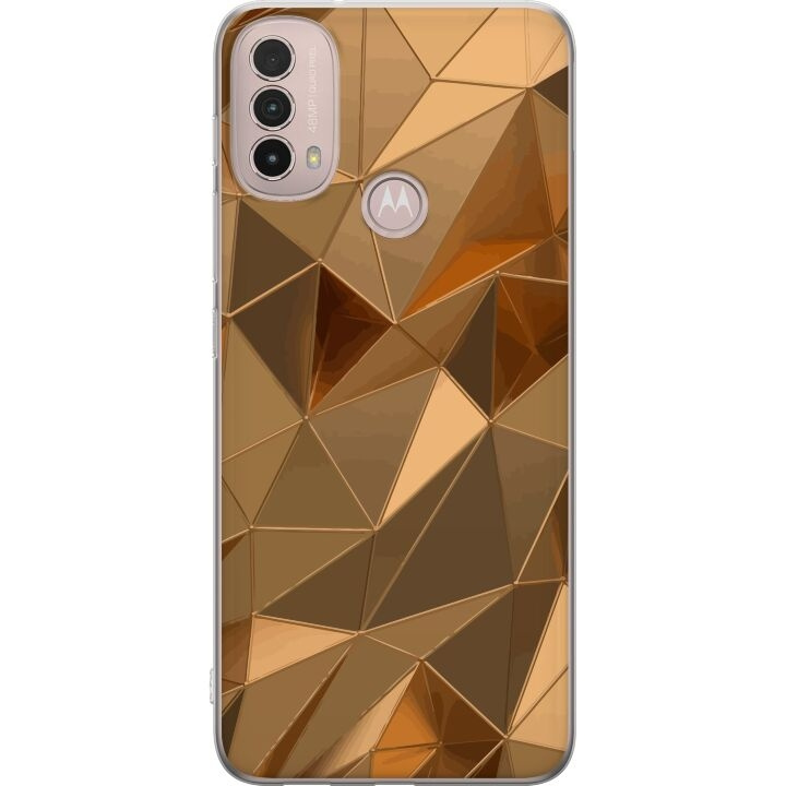 Mobile case for Motorola Moto E40 with 3D Gold design in the group SMARTPHONE & TABLETS / Phone cases / Motorola at TP E-commerce Nordic AB (A54311)