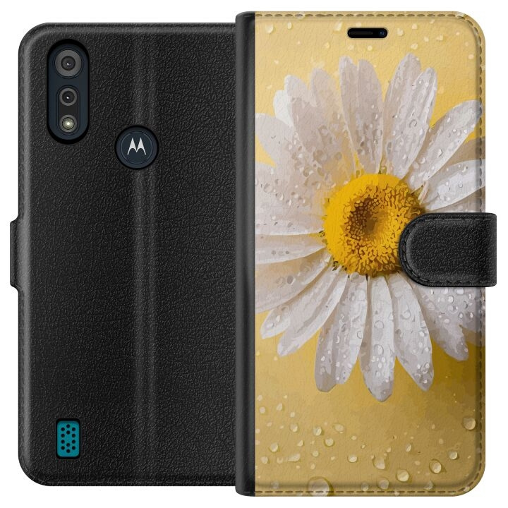 Wallet case for Motorola Moto E6i with Porslinsblomma design in the group SMARTPHONE & TABLETS / Phone cases / Motorola at TP E-commerce Nordic AB (A54314)