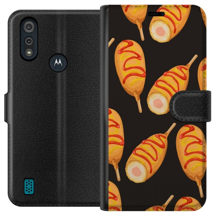 Wallet case for Motorola Moto E6i with Chicken drumstick design in the group SMARTPHONE & TABLETS / Phone cases / Motorola at TP E-commerce Nordic AB (A54323)