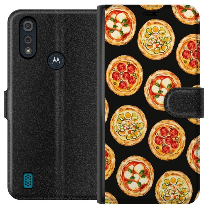 Wallet case for Motorola Moto E6i with Pizza design in the group SMARTPHONE & TABLETS / Phone cases / Motorola at TP E-commerce Nordic AB (A54327)