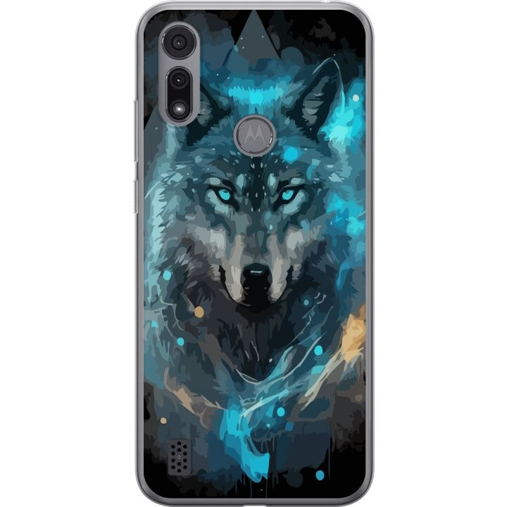 Mobile case for Motorola Moto E6i with Wolf design in the group SMARTPHONE & TABLETS / Phone cases / Motorola at TP E-commerce Nordic AB (A54346)