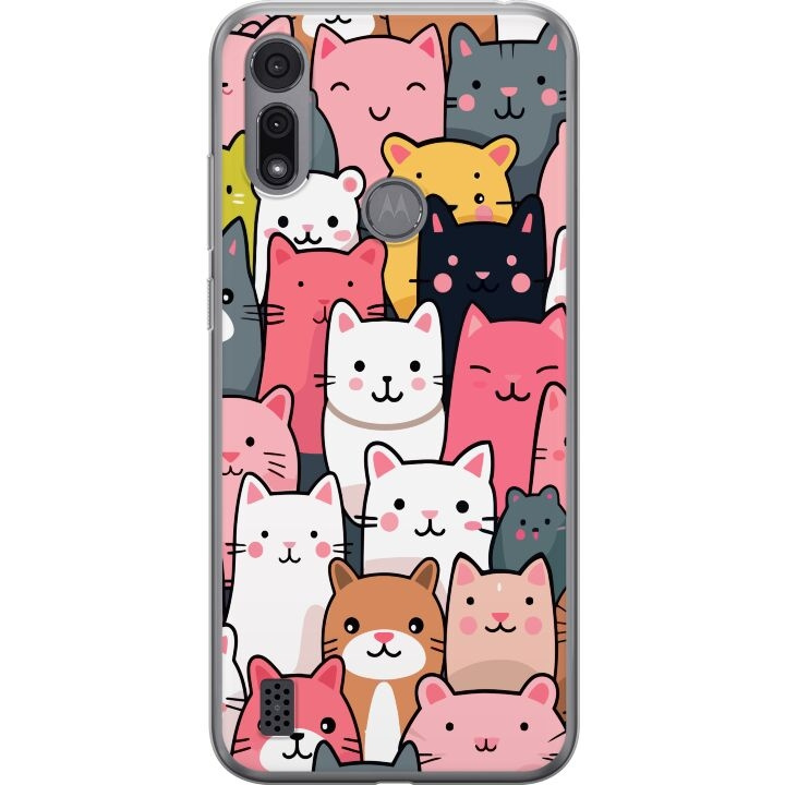 Mobile case for Motorola Moto E6i with Cat pattern design in the group SMARTPHONE & TABLETS / Phone cases / Motorola at TP E-commerce Nordic AB (A54349)