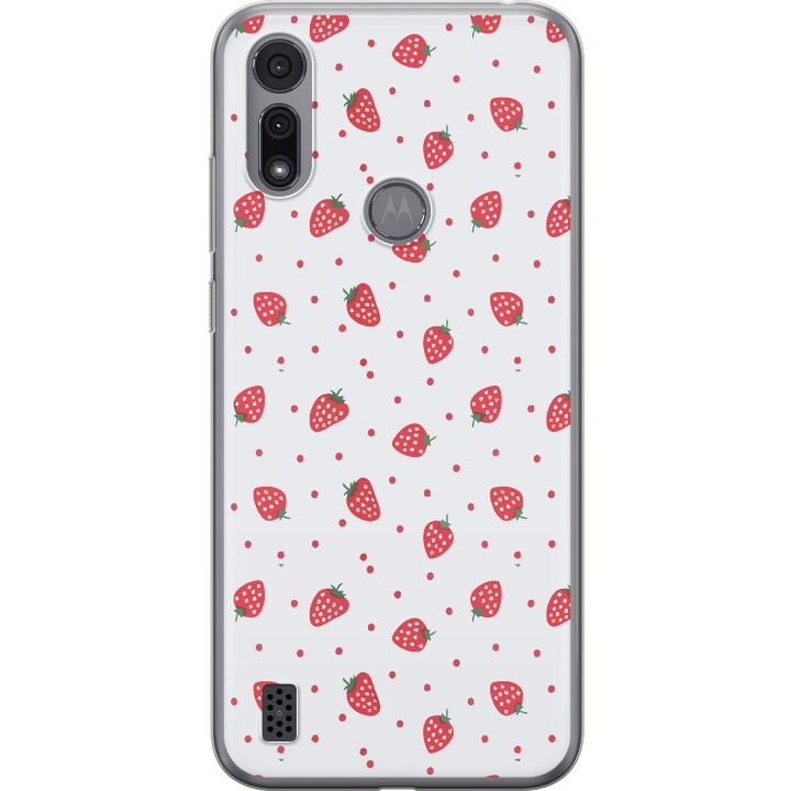 Mobile case for Motorola Moto E6i with Strawberries design in the group SMARTPHONE & TABLETS / Phone cases / Motorola at TP E-commerce Nordic AB (A54358)