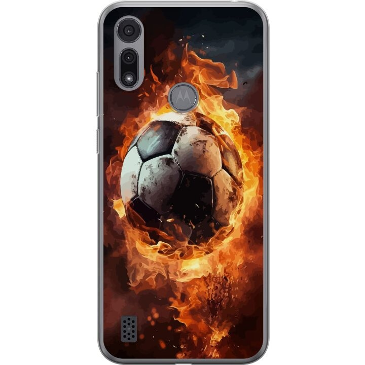 Mobile case for Motorola Moto E6i with Football design in the group SMARTPHONE & TABLETS / Phone cases / Motorola at TP E-commerce Nordic AB (A54362)