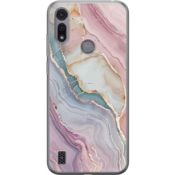 Mobile case for Motorola Moto E6i with Marble design in the group SMARTPHONE & TABLETS / Phone cases / Motorola at TP E-commerce Nordic AB (A54363)