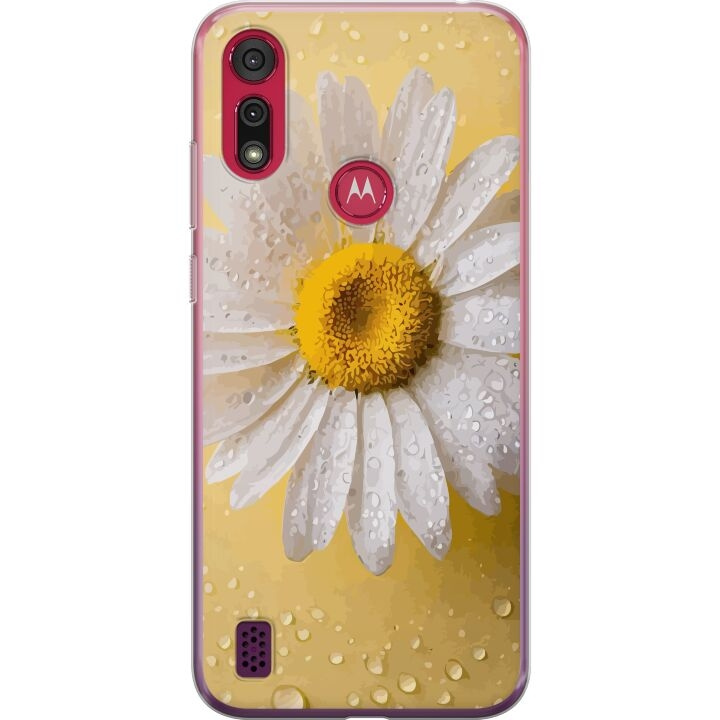 Mobile case for Motorola Moto E6s (2020) with Porslinsblomma design in the group SMARTPHONE & TABLETS / Phone cases / Motorola at TP E-commerce Nordic AB (A54368)