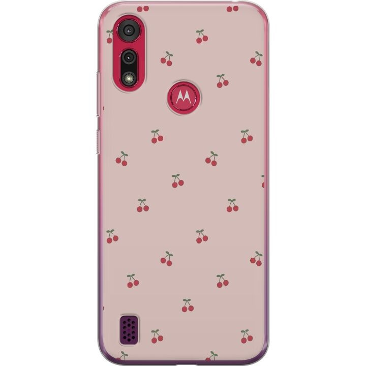 Mobile case for Motorola Moto E6s (2020) with Cherry design in the group SMARTPHONE & TABLETS / Phone cases / Motorola at TP E-commerce Nordic AB (A54375)