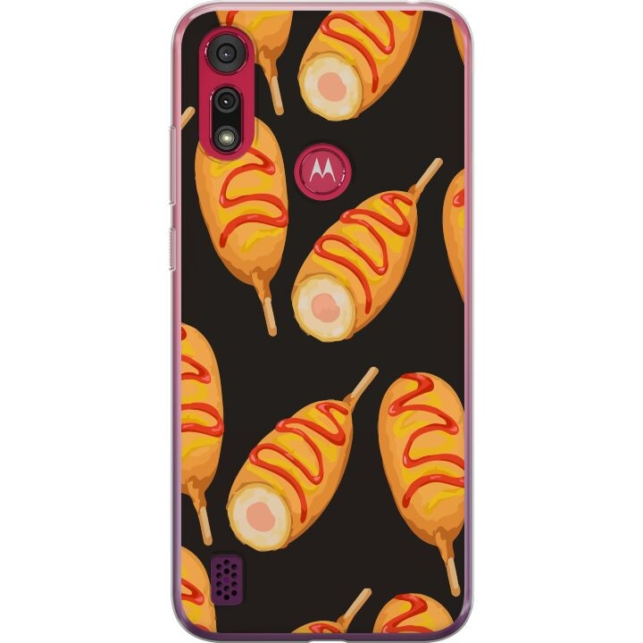 Mobile case for Motorola Moto E6s (2020) with Chicken drumstick design in the group SMARTPHONE & TABLETS / Phone cases / Motorola at TP E-commerce Nordic AB (A54377)