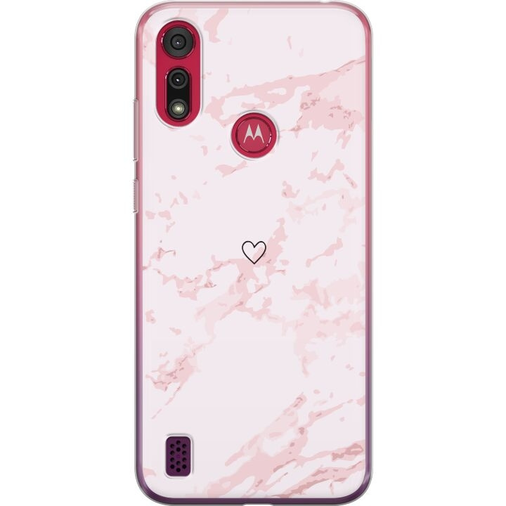 Mobile case for Motorola Moto E6s (2020) with Pink Heart design in the group SMARTPHONE & TABLETS / Phone cases / Motorola at TP E-commerce Nordic AB (A54391)