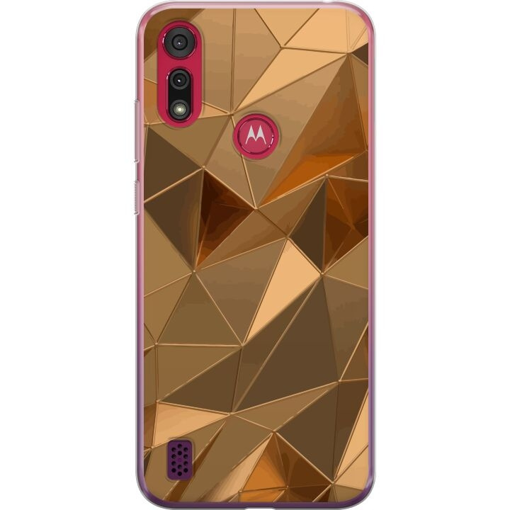 Mobile case for Motorola Moto E6s (2020) with 3D Gold design in the group SMARTPHONE & TABLETS / Phone cases / Motorola at TP E-commerce Nordic AB (A54392)