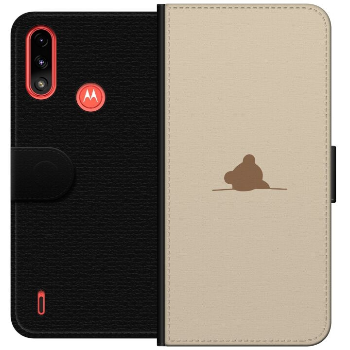 Wallet case for Motorola Moto E7 Power with Nalle design in the group SMARTPHONE & TABLETS / Phone cases / Motorola at TP E-commerce Nordic AB (A54442)