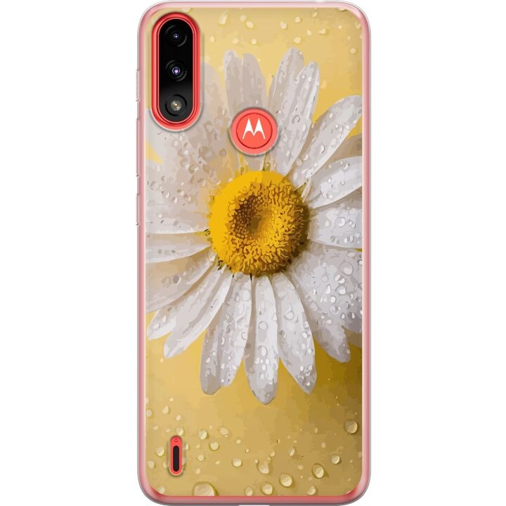 Mobile case for Motorola Moto E7 Power with Porslinsblomma design in the group SMARTPHONE & TABLETS / Phone cases / Motorola at TP E-commerce Nordic AB (A54449)