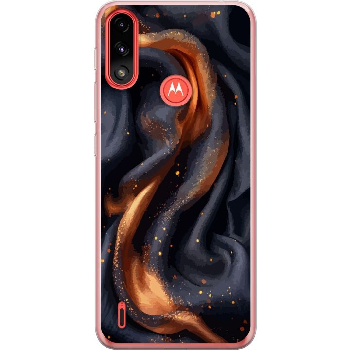 Mobile case for Motorola Moto E7 Power with Fiery silk design in the group SMARTPHONE & TABLETS / Phone cases / Motorola at TP E-commerce Nordic AB (A54450)