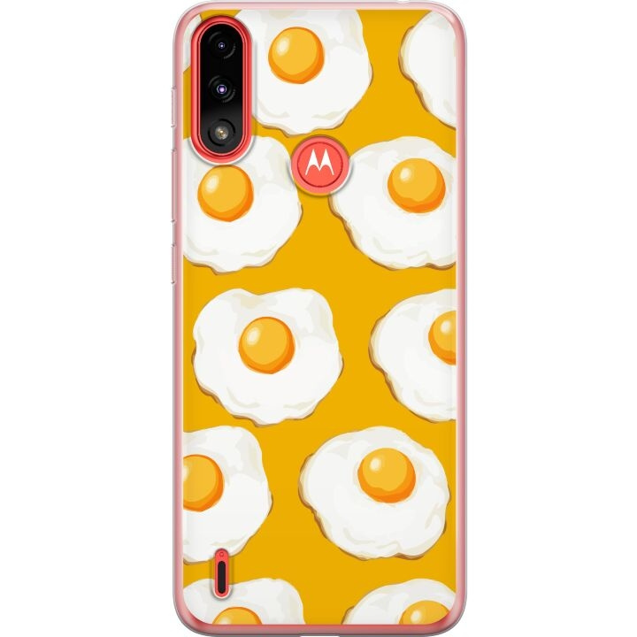 Mobile case for Motorola Moto E7 Power with Fried egg design in the group SMARTPHONE & TABLETS / Phone cases / Motorola at TP E-commerce Nordic AB (A54451)