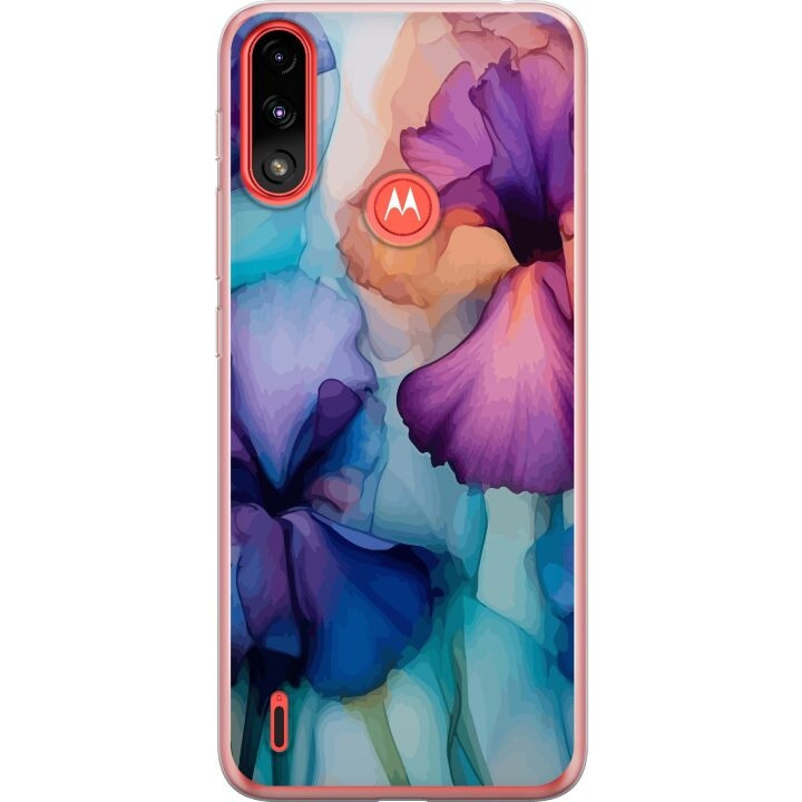 Mobile case for Motorola Moto E7 Power with Magical flowers design in the group SMARTPHONE & TABLETS / Phone cases / Motorola at TP E-commerce Nordic AB (A54452)