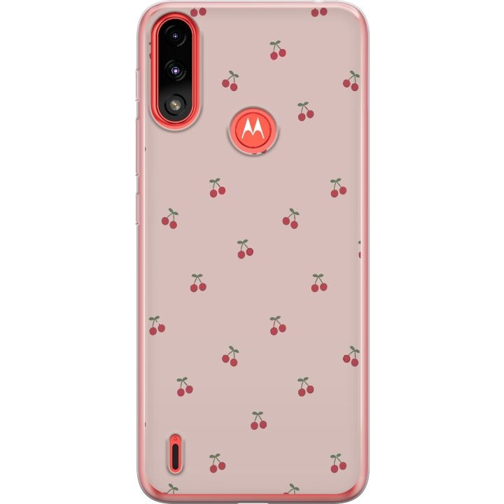 Mobile case for Motorola Moto E7 Power with Cherry design in the group SMARTPHONE & TABLETS / Phone cases / Motorola at TP E-commerce Nordic AB (A54456)