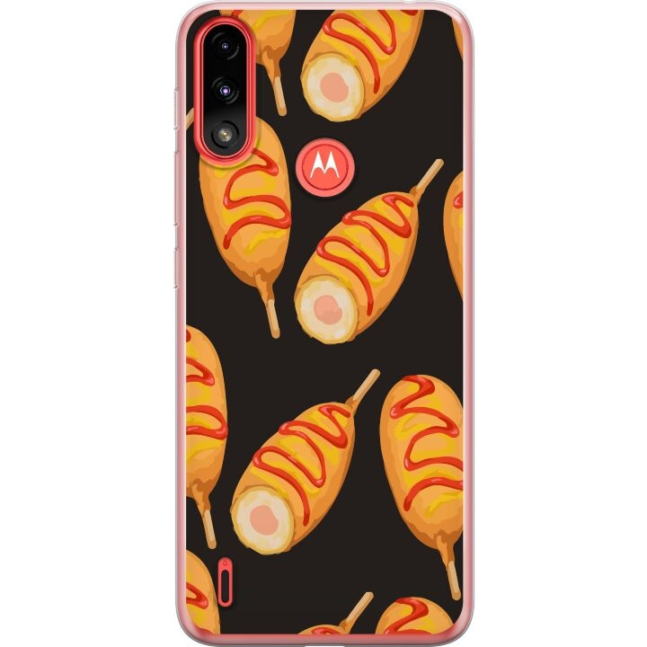 Mobile case for Motorola Moto E7 Power with Chicken drumstick design in the group SMARTPHONE & TABLETS / Phone cases / Motorola at TP E-commerce Nordic AB (A54458)